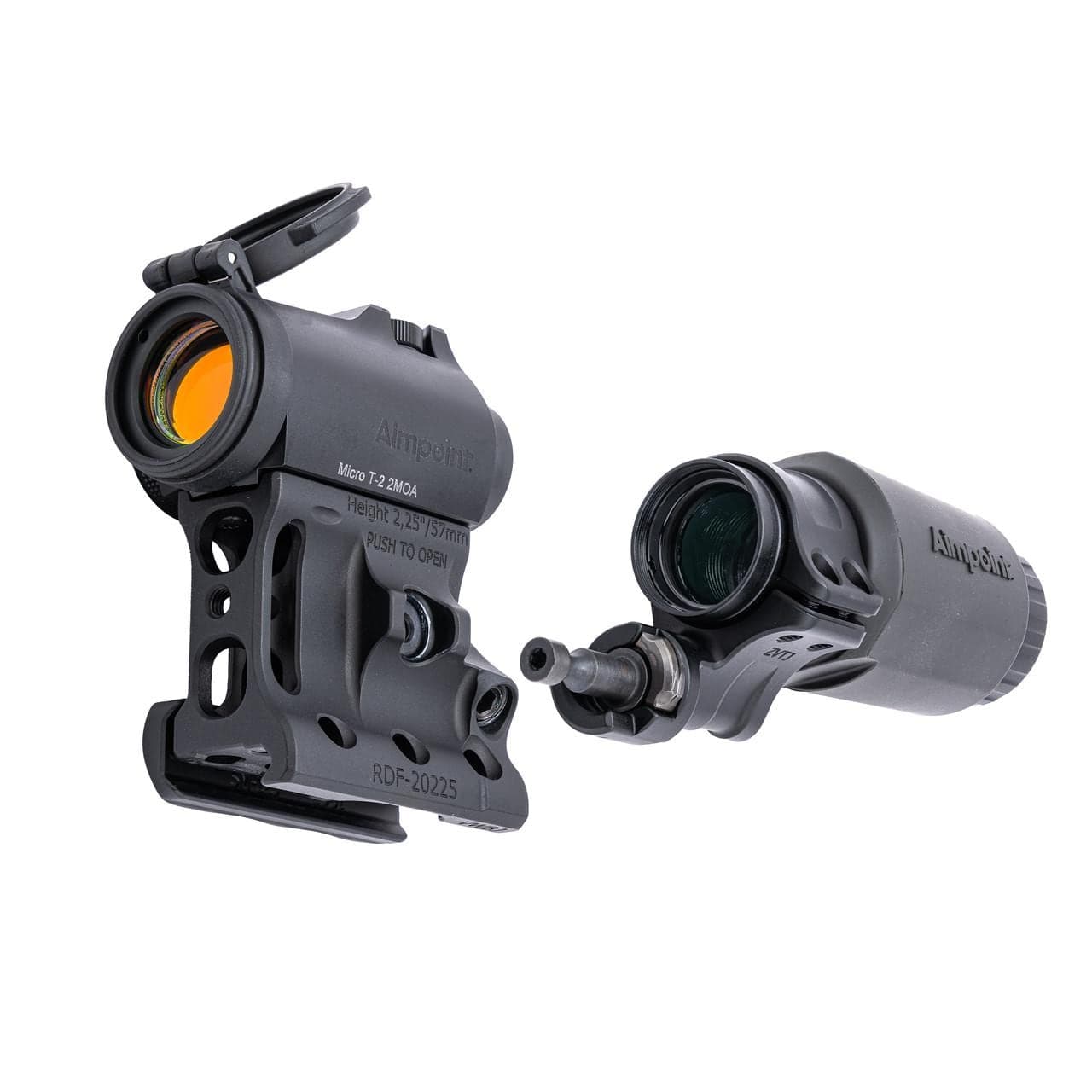 Micro T-2 sight and 3X-P magnifier shown separately