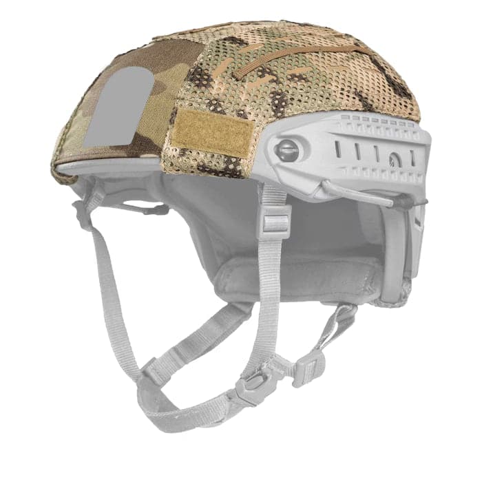 AirFrame helmet with a MultiCam cutout cover and side rails