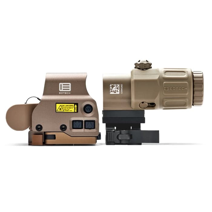 HHS VIII in tan, EXPS3-0 and G33 magnifier on STS mount, side profile