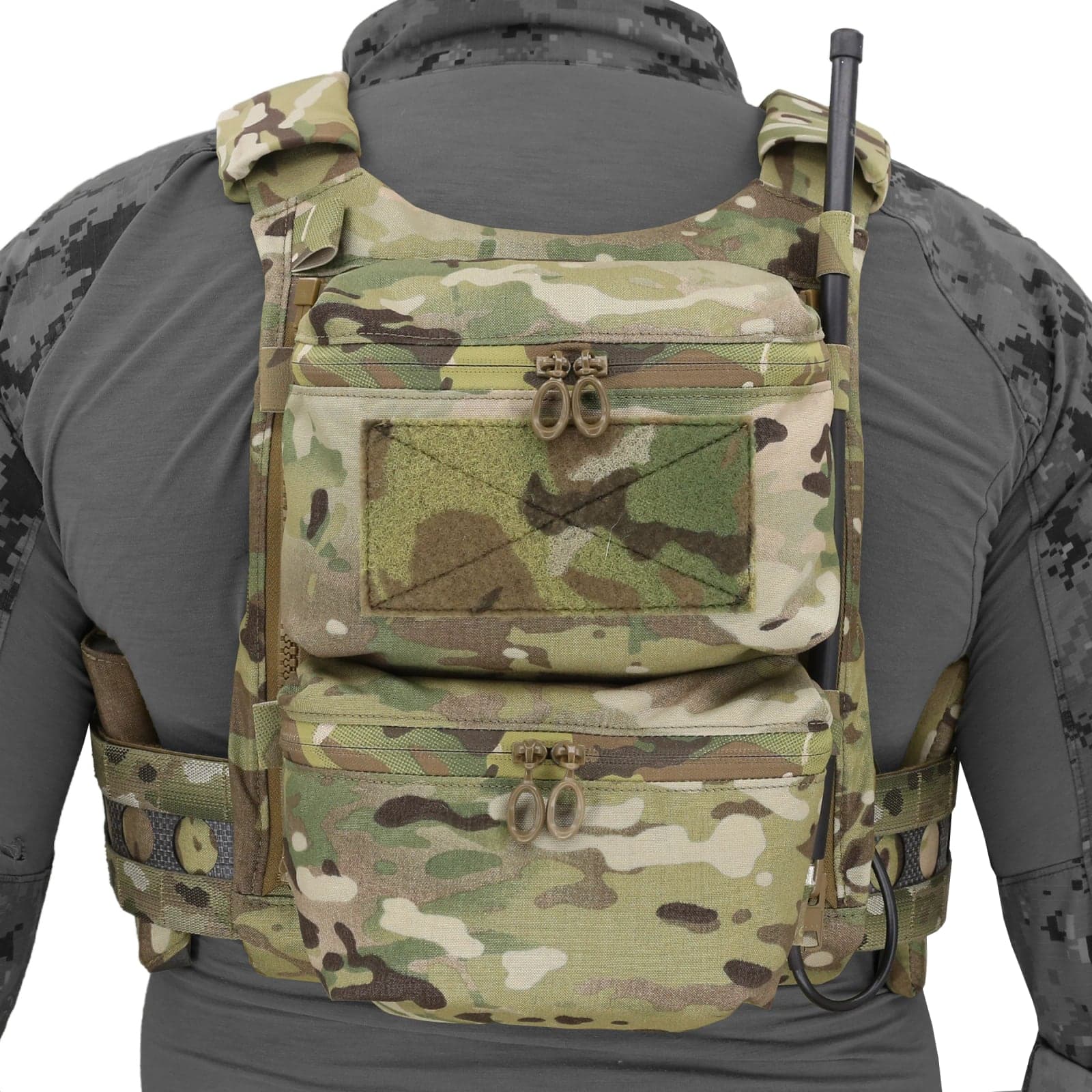 FCPC V5 in MultiCam worn with an ADAPT back panel, seen from behind