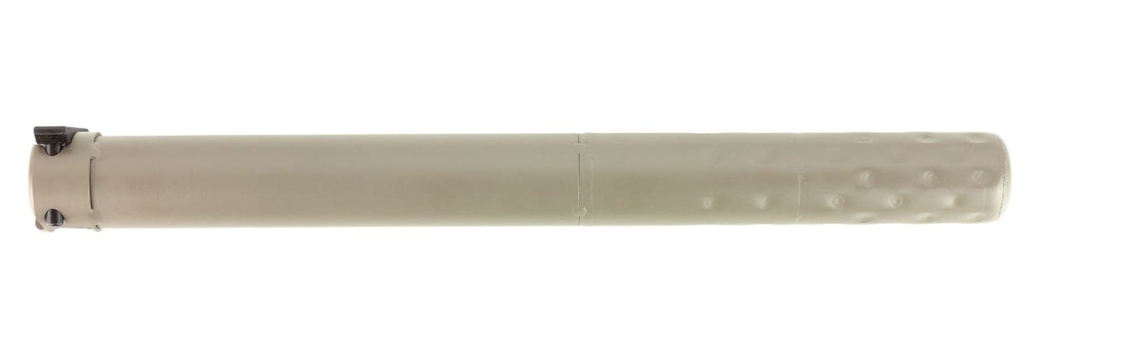 Knight's Armament M110 suppressor in flat dark earth, side view