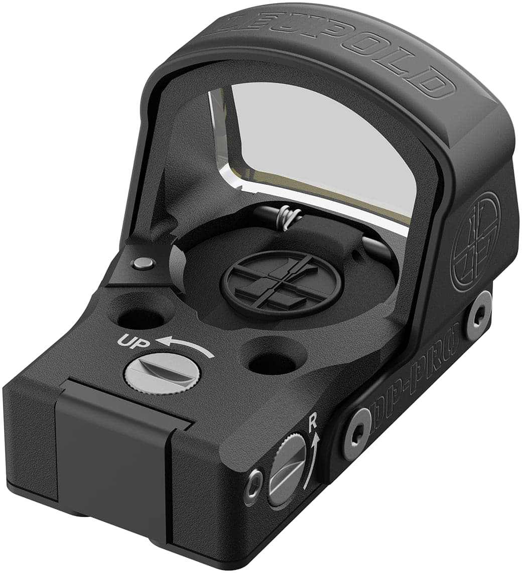 DeltaPoint Pro from above and behind, showing the lens and adjustment dials