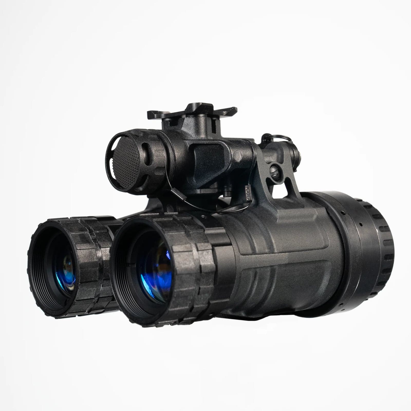 Katana Ruggedized binocular in black, angled front view