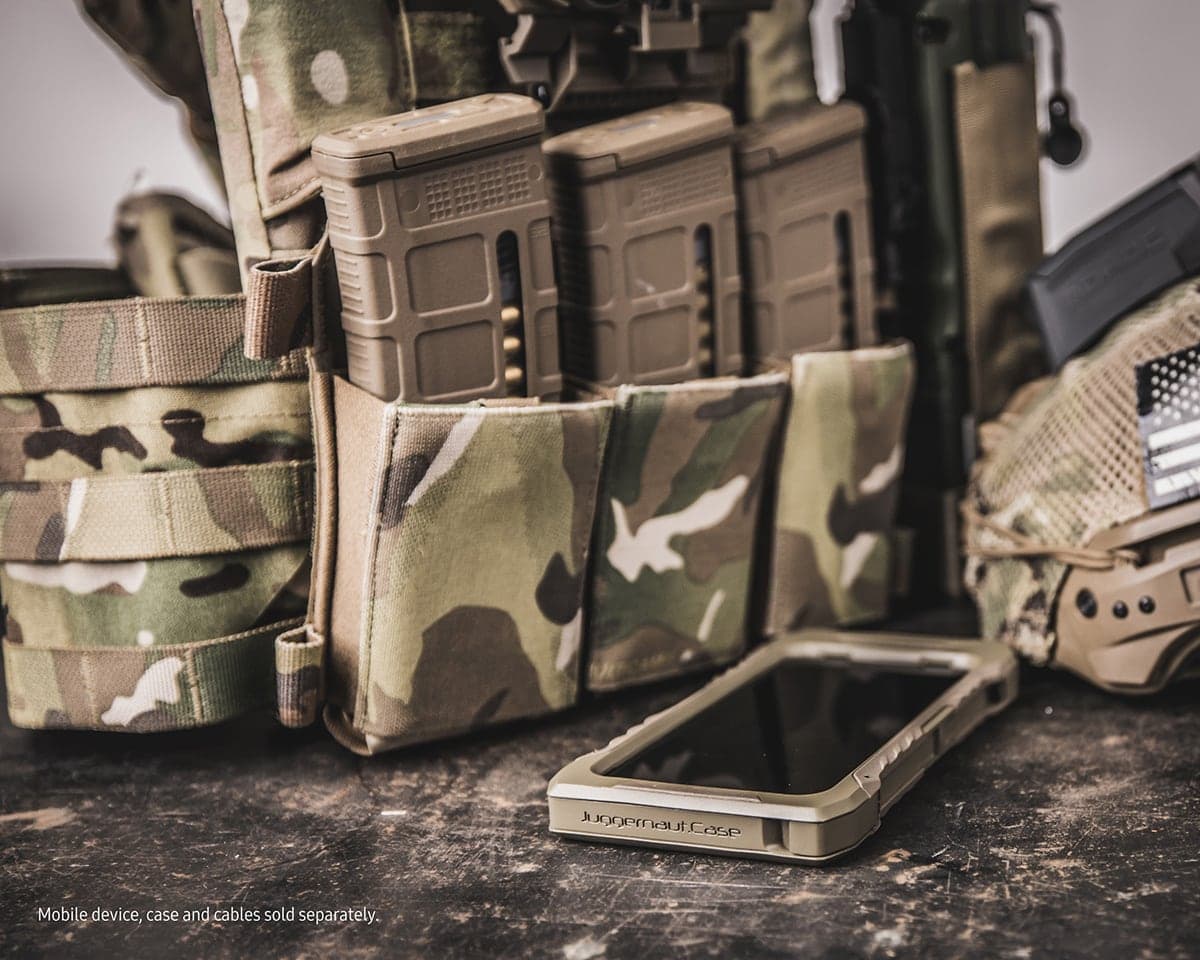 S23 Tactical Edition in its case lying beside magazines and multicam gear