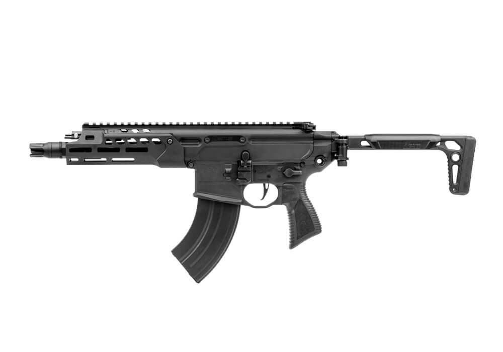 MCX-Rattler LT in 7.62x39 with curved magazine and folding stock
