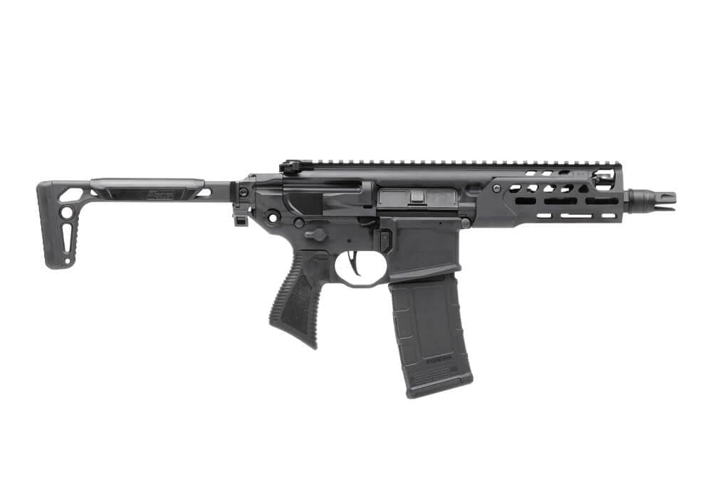 SIG MCX-RATTLER LT in 300 Blackout with folding stock, right side profile