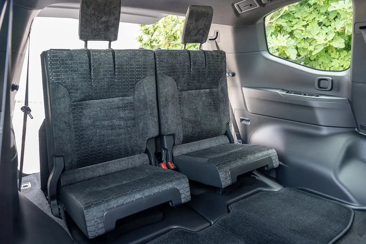 Third-row seats of the Land Cruiser 300 in the cargo area