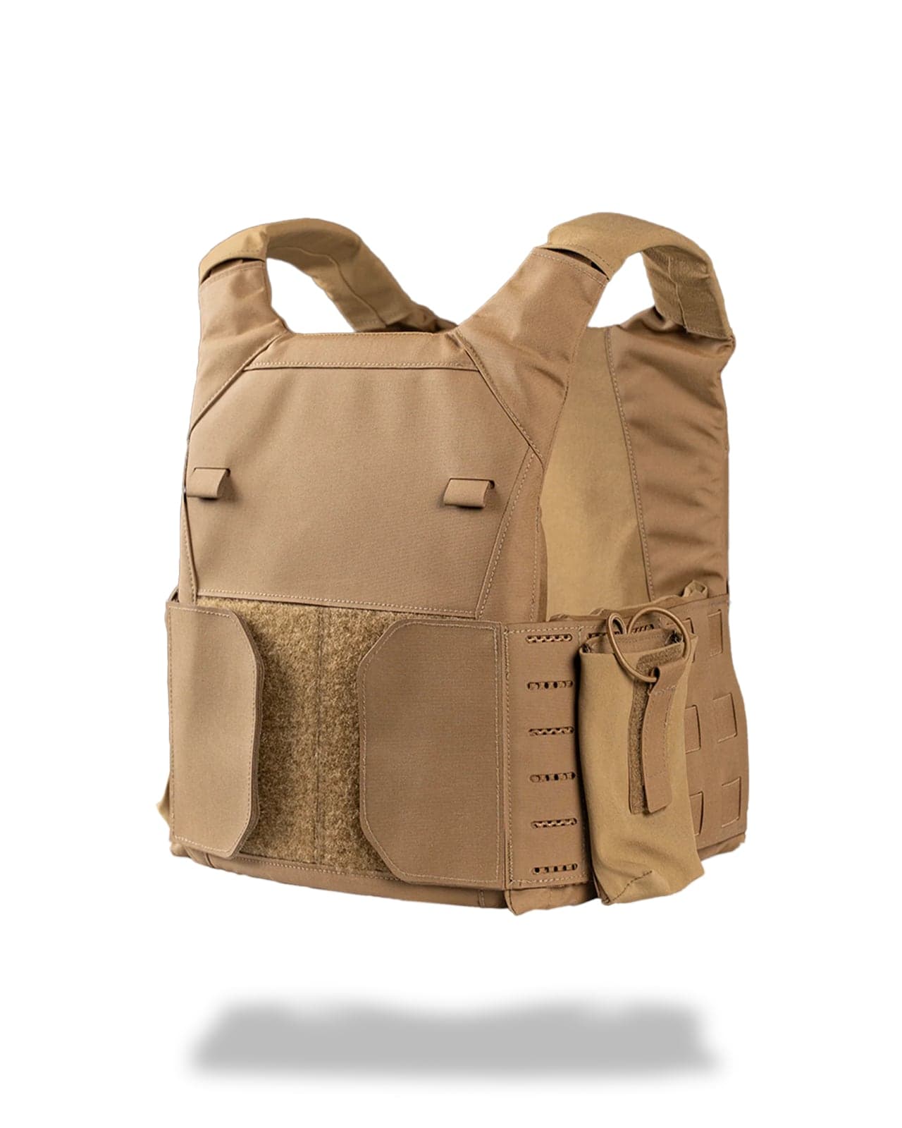 Coyote E-MBAV plate carrier with JTAC radio cummerbund, front view